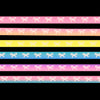 Glitter Neon Summer Bow washi set of 6 (5mm + white bow) - Restock