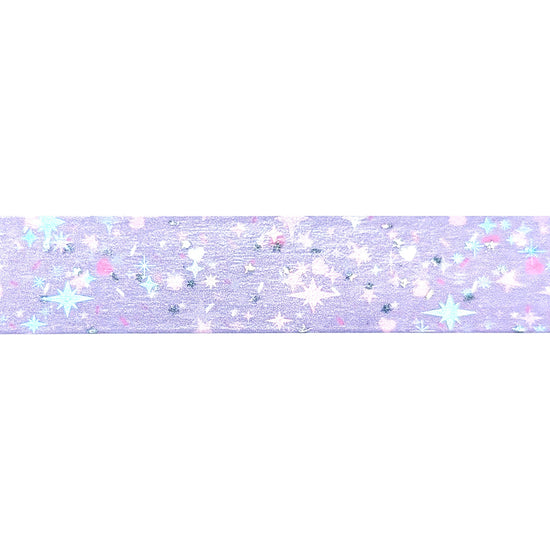 Purple Birthday Confetti washi (15mm + silver holographic bubble foil / star overlay) (Item of the Week)