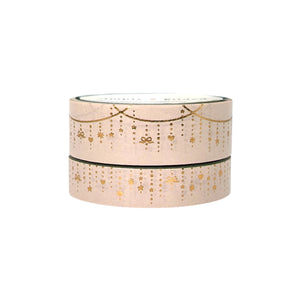 Blushbaby Rosy Cheeks Twinkle Garland washi set (15/10mm + rose gold foil)