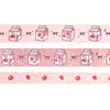 Lychee Milk washi set of 3 (15/15/10mm + silver foil / iridescent glitter overlay)