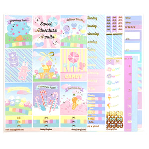 Candy Kingdom Luxe Sticker Kit + date dots (light gold foil)