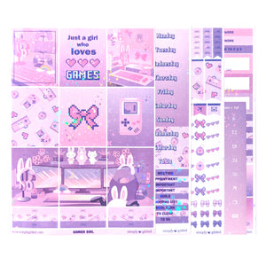 Gamer Girl Luxe Sticker Kit + date dots (star overlay)