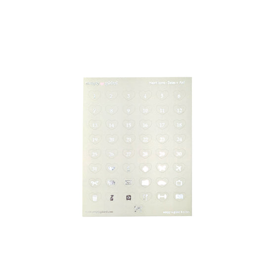 Jurassic Luxe Sticker Kit + date dots (silver foil)