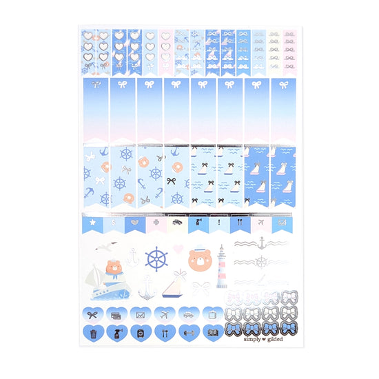 Sailor Jasper Luxe Sticker Kit (silver foil)