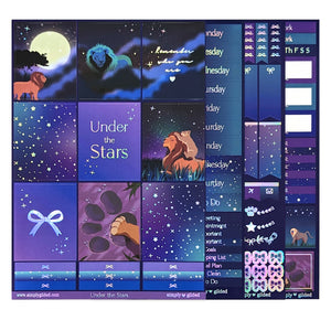 Under the Stars Luxe Sticker Kit (silver holographic foil)