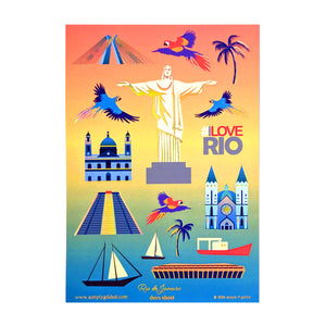 Rio de Janeiro (Deco Sheet + light gold holographic foil)