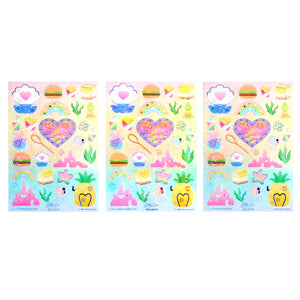Silly Sea (Deco Sheet + silver holographic foil / iridescent overlay)(you pick)