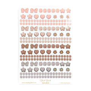Blush Beads Stickers (Deco Sheet) - Restock