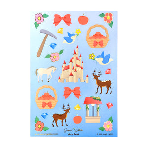 Snow White Deco Sheet + light gold foil) - Restock