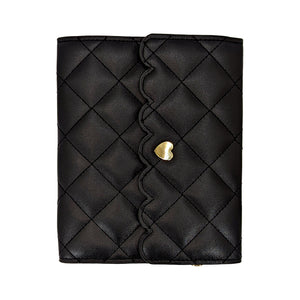 Quilted Black Photo Album (light gold hardware)