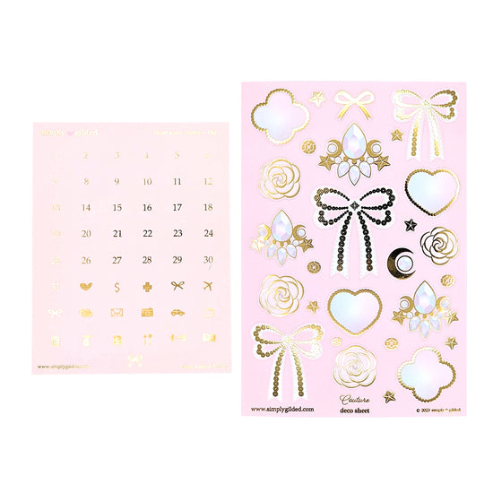 Couture Luxe Sticker Kit & Seals (light gold foil)