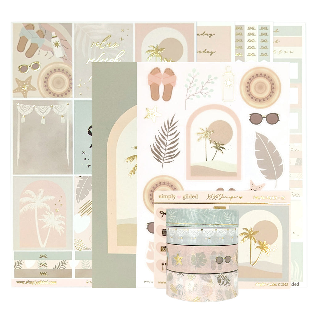 Tropicana Luxe Sticker Kit (light gold foil) – simply gilded