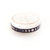 Perforated Moon Phase Black / White washi set of 2 (6mm + you pick)(Item of the Week)