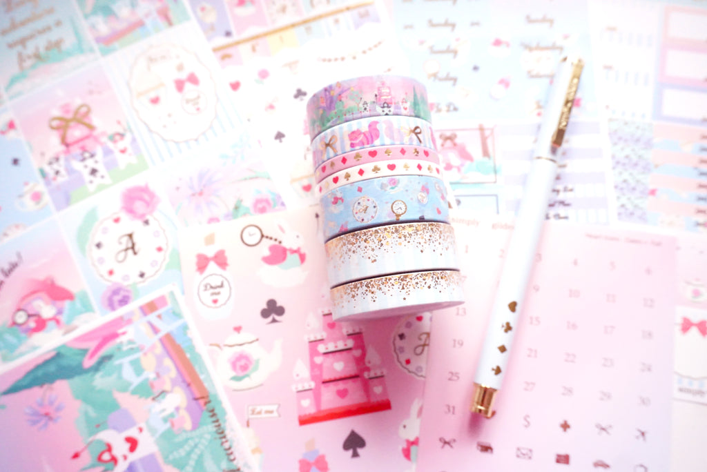 Alice in Wonderland Washi Tape Set