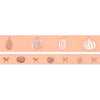 Pumpkins & Bows Fall Blush washi set (15/10mm + rose gold foil)