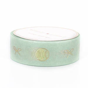 Tennis & Bows washi (15mm + light gold foil) (Item of the Week)