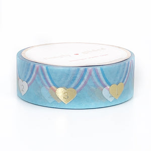 Medals washi (15mm + silver / light gold foil)