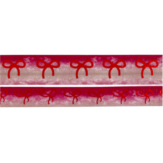 Cranberry Crush Ombré Bow washi set (15/10mm + festive red foil (variation) (Item of the Week)