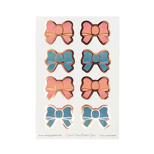 Desert Rose Ombré Bow Seals (rose pink foil)