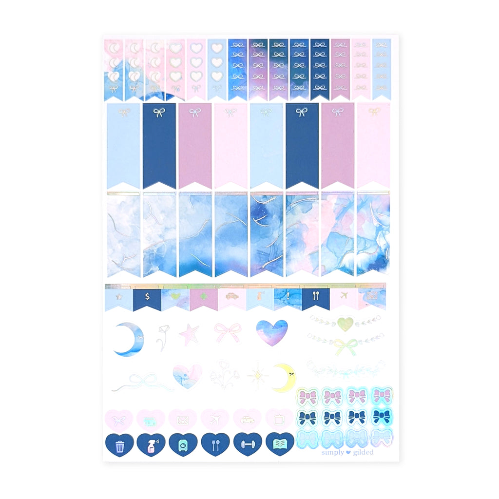 Tidal Ink 2.0 Luxe Sticker Kit (silver holographic foil) – simply