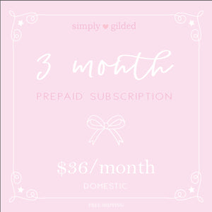 3 Month simply gilded box Prepaid subscription (Domestic)