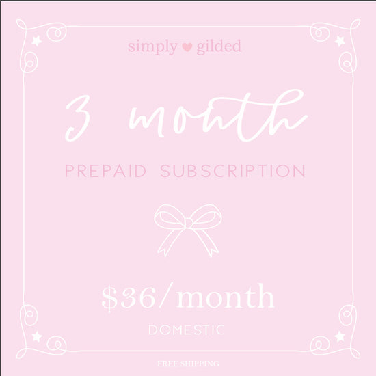 3 Month simply gilded box Prepaid subscription (Domestic)