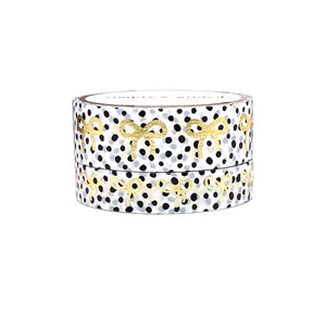 Dalmation Bow 2.0 washi set (15/10mm + light gold foil)
