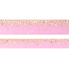 Pastel Pink Gumdrop Stardust 2.0 washi set (15/10mm + light gold / gold glitter holographic foil)