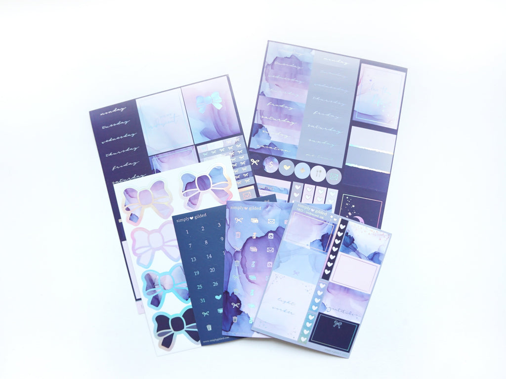 Iridescent Ink Luxe Sticker Kit (sub) Restock simply gilded