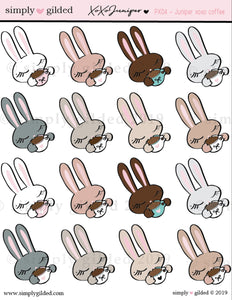 PX04 Juniper xoxo COFFEE sticker sheet