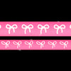 Glitter Neon Juicy Pink Ombré Bow washi set (15/10mm + white bow) - Restock
