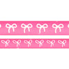 Glitter Neon Juicy Pink Ombré Bow washi set (15/10mm + white bow) - Restock