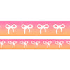 Glitter Neon Sorbet Sunset Bow washi set (15/10mm + white bow) - Restock