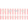 Pink & White Candy Striped Bow washi set (15/10mm + silver glitter foil)(Item of the Week)