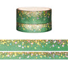 Emerald Simply Charms Stardust washi set (15/10mm + light gold / light gold holographic foil)