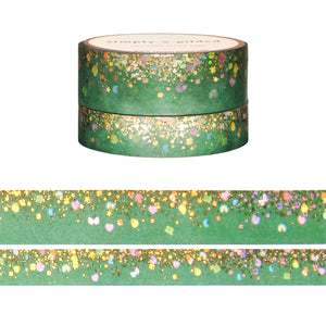 Emerald Simply Charms Stardust washi set (15/10mm + light gold / light gold holographic foil)