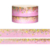 Bubble Gum Simply Charms Stardust washi set (15/10mm + light gold / light gold holographic foil)