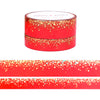 Red Dragon Stardust washi set (15/10mm + light gold / light gold holographic foil)