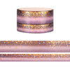 Violet Twilight Stardust washi set (15/10mm + rose gold / silver holographic foil)