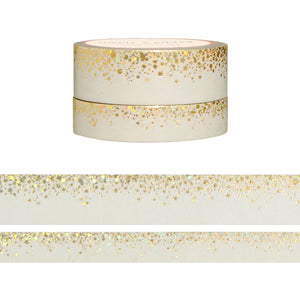 Smoky Sage Stardust washi set (15/10mm + light gold / light gold holographic foil)