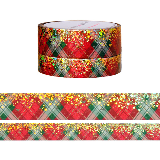 Home for the Holidays Stardust washi set (15/10mm + light gold / light gold holographic foil)