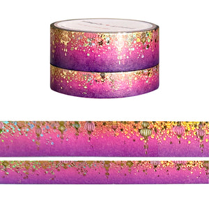 Moon Festival 3.0 Stardust washi set (15/10mm + light gold / light gold holographic foil)