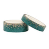 Teal Stardust Washi Set (15/10mm + aurora pink holographic / light gold glitter foil) (Item of the Week)