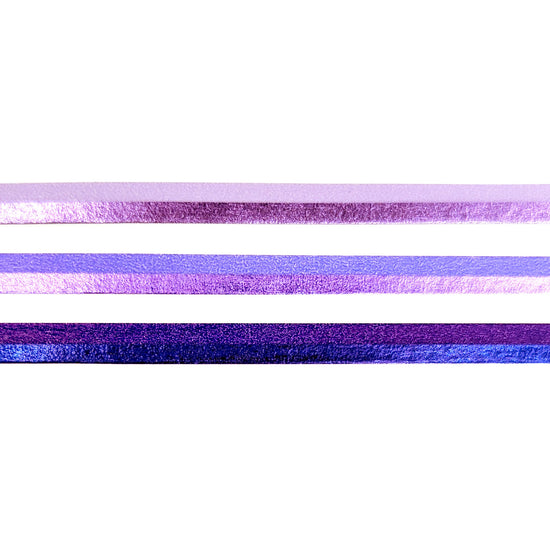 Purple Glam Color Block washi set of 3 (5mm + purple luster / frosty violet / inky purple foil)(Item of the Week)