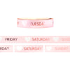 Pink Perforated Days of the Week washi (10mm + rosy pink foil)