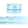 Light Blue Twinkle Garland washi set (15/10mm + silver foil)