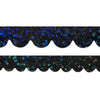 Black Scallop washi (10/8mm + iridescent bubble glitter overlay)(Item of the Week)