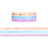 Pastel Airplane washi set of 3 (5mm + light gold / silver / purple holographic foil)