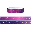 Navy Night Starry washi (10mm + rose gold foil)