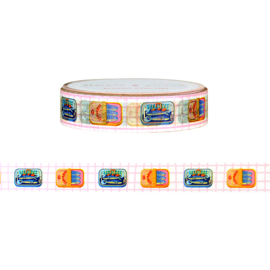 Amalfi Coast Sardines washi (10mm + light gold foil)